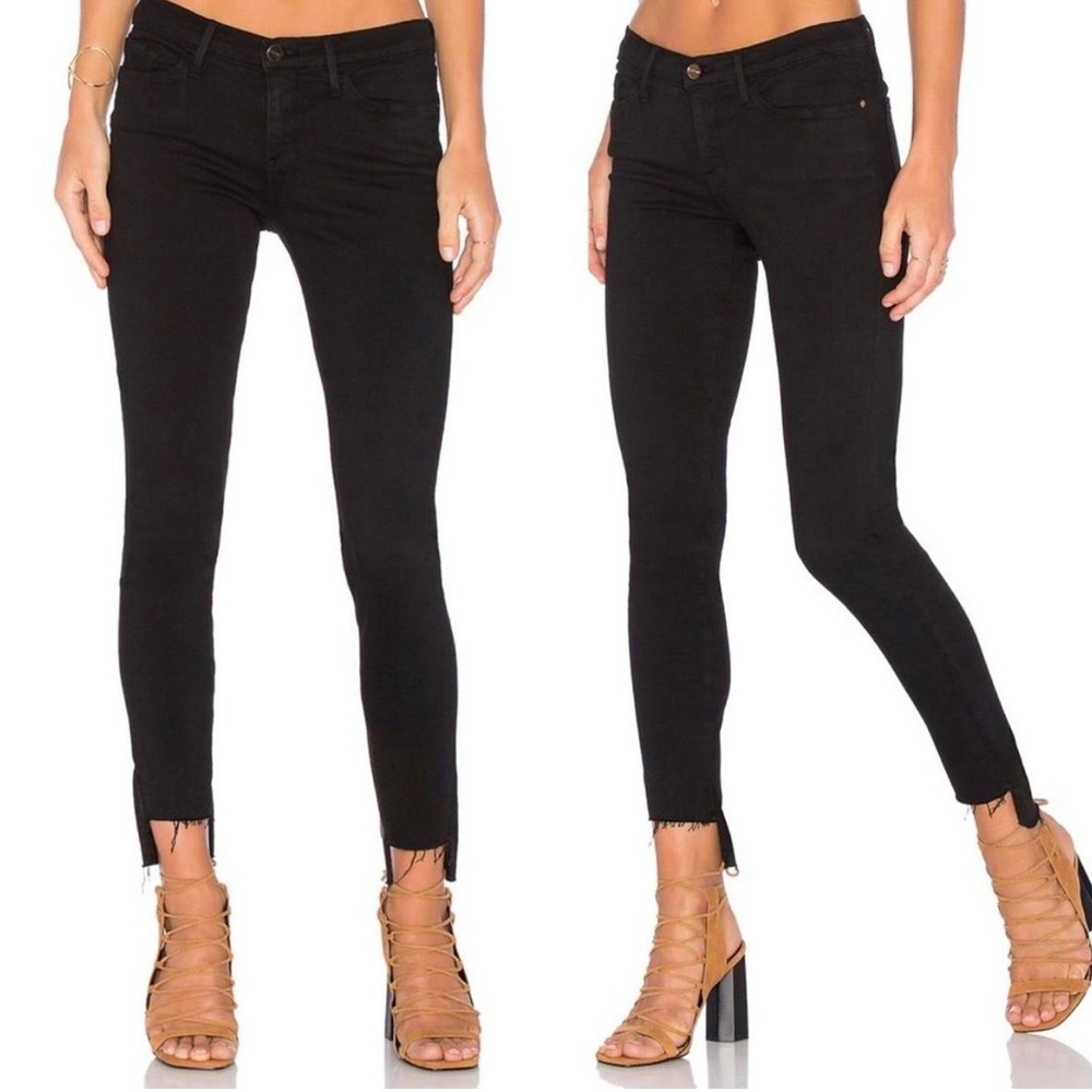 Frame Denim Black Skinny Jeans - Picture 2 of 9